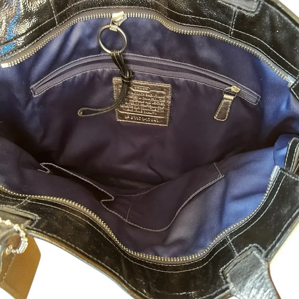 Coach, Audrey collection, leather black shoulderbag/tote
